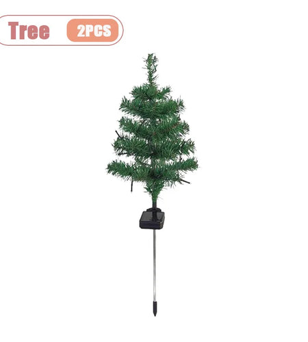 "Solar Powered Christmas Tree Lights - Outdoor Colorful LED Decor"