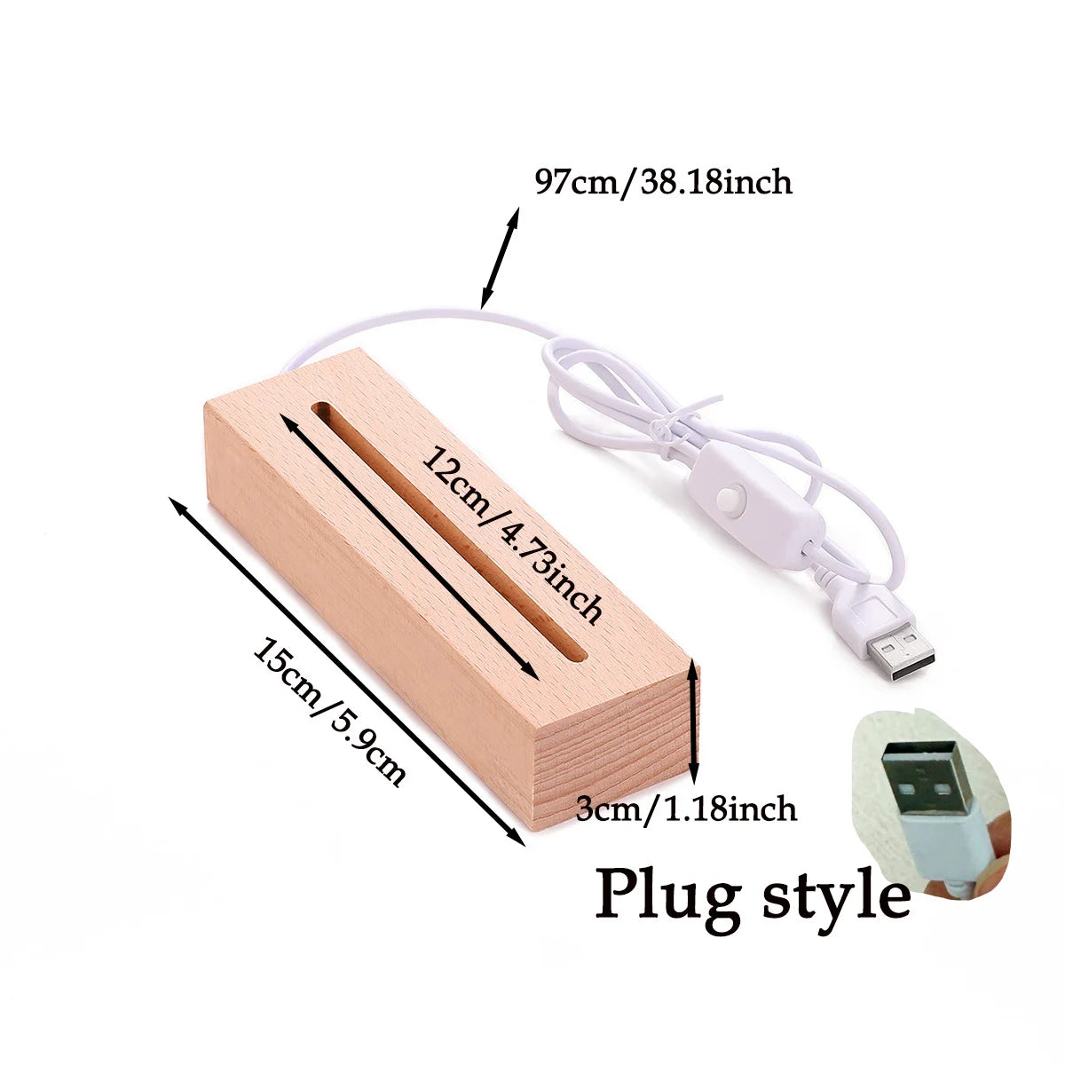 Personalized Acrylic Photo Plaque with Night Light - Custom Couple Gift