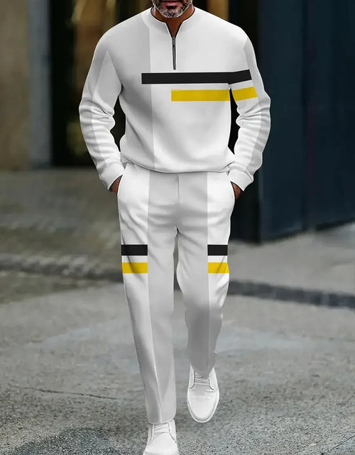 Load image into Gallery viewer, 3D Printed Tracksuit Set - Half Zip Sweatshirt &amp; Pants
