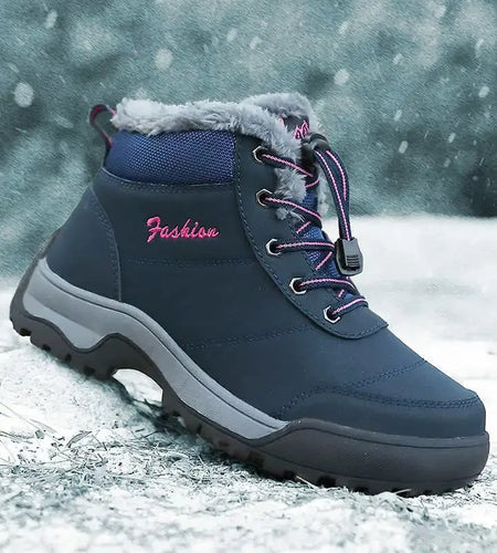 Women's Warmed Trekking Shoes - Insulated Hiking Sneakers Wide Fit