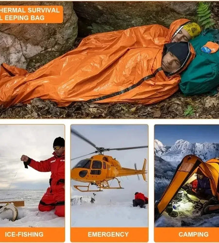 Emergency Mylar Sleeping Bag - Waterproof Thermal Survival Blanket