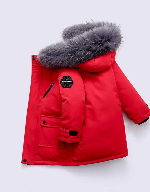 Load image into Gallery viewer, Premium Children's Winter Hooded Down Jacket - 80% White Duck Down Parka Coat for Kids 2-12 Years
