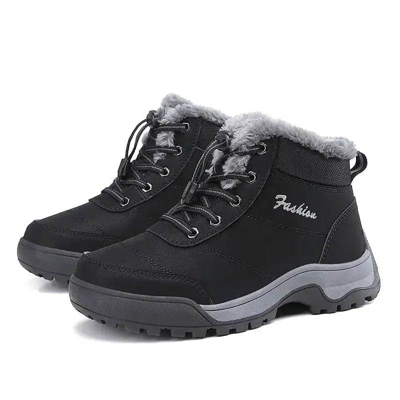 Women's Warmed Trekking Shoes - Insulated Hiking Sneakers Wide Fit