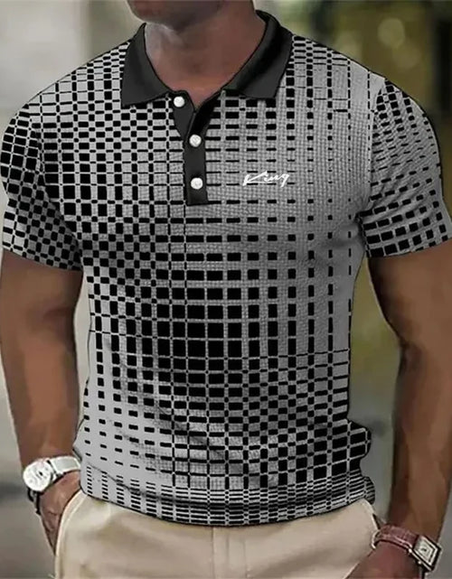 Load image into Gallery viewer, Men's Polyester Polo Shirt - Casual Solid Color Short Sleeve Summer Top
