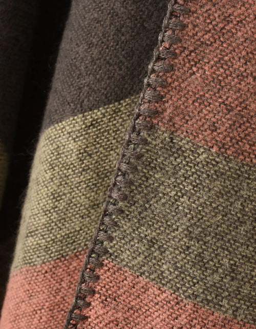 Load image into Gallery viewer, Women's Winter Plaid Poncho Cape - Oversized Cashmere Pashmina Shawl
