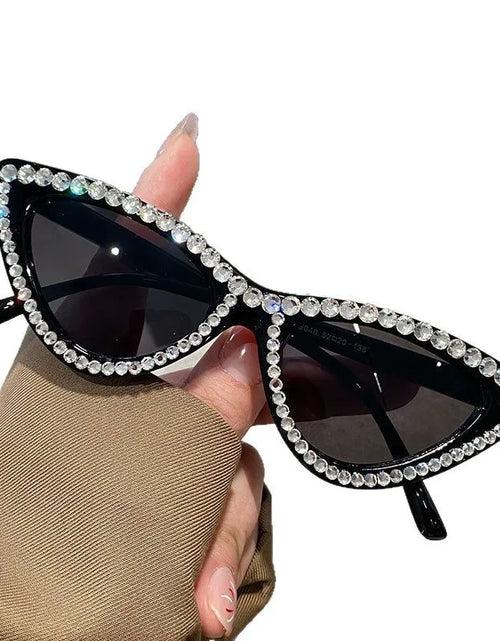 Load image into Gallery viewer, Women's Luxury Cat Eye Sunglasses - Crystal Diamond Frame Eye wear

