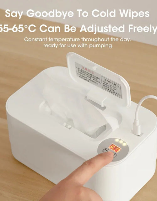 Load image into Gallery viewer, Portable Baby Wipe Warmer 2-in-1 Heated Towel Dispenser with LED Display Heating Box for Home Car Travel Accessories
