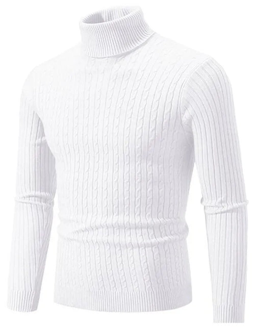 Load image into Gallery viewer, Men's Turtleneck Sweater 2025 - Solid Colour Casual Pullover Top
