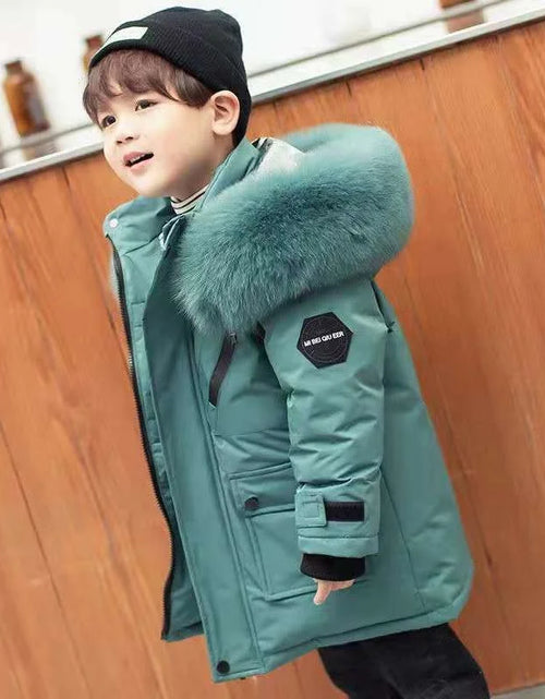 Load image into Gallery viewer, Premium Children's Winter Hooded Down Jacket - 80% White Duck Down Parka Coat for Kids 2-12 Years
