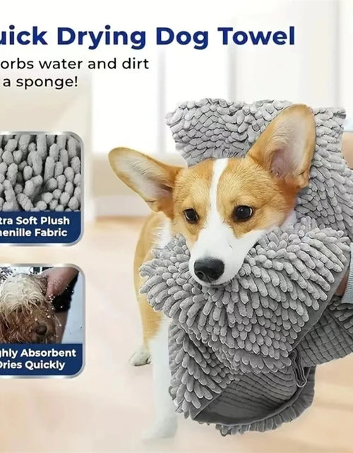 Load image into Gallery viewer, Pet Grooming Towel - Quick-Dry Absorbent Dog Bath Towel
