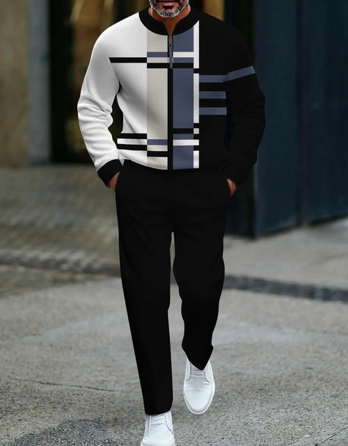 Load image into Gallery viewer, 3D Printed Tracksuit Set - Half Zip Sweatshirt &amp; Pants
