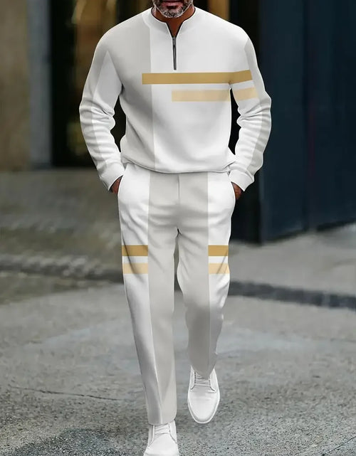 Load image into Gallery viewer, 3D Printed Tracksuit Set - Half Zip Sweatshirt &amp; Pants
